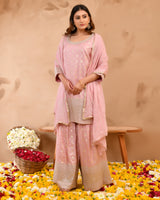 Fully Embroidered Heavy-Look Jacquard Silk Suit