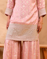 Fully Embroidered Heavy-Look Jacquard Silk Suit