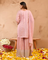 Fully Embroidered Heavy-Look Jacquard Silk Suit