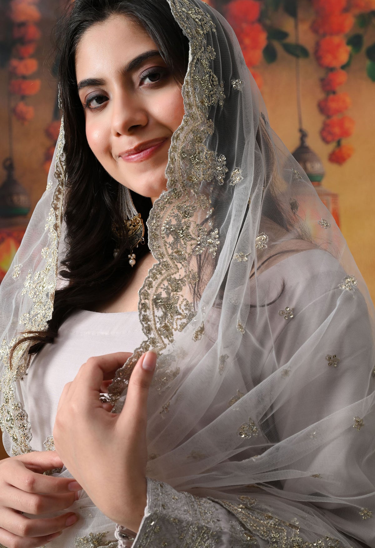 Light Pink Cotton Silk Kurta Set with Plazo Pants & Matching Dupatta