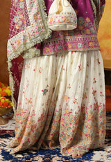 Charming Purple and Ivory Gharara Set