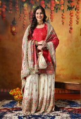 Elegant Royal Pink Gharara Set