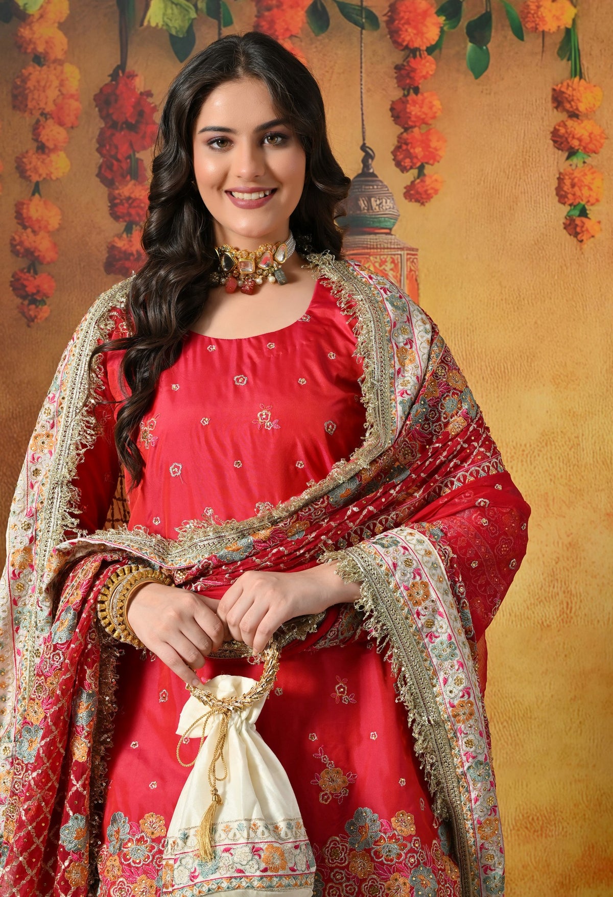 Elegant Royal Pink Gharara Set