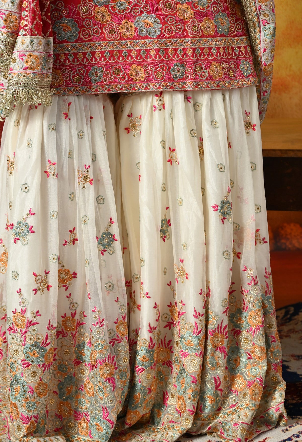 Elegant Royal Pink Gharara Set