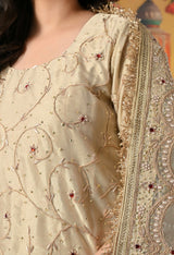 Royal Champagne Gold Tissue Gharara Set