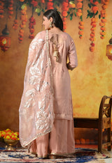 Blush Peach Sharara Set