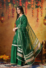 Stunning Green Gharara Set