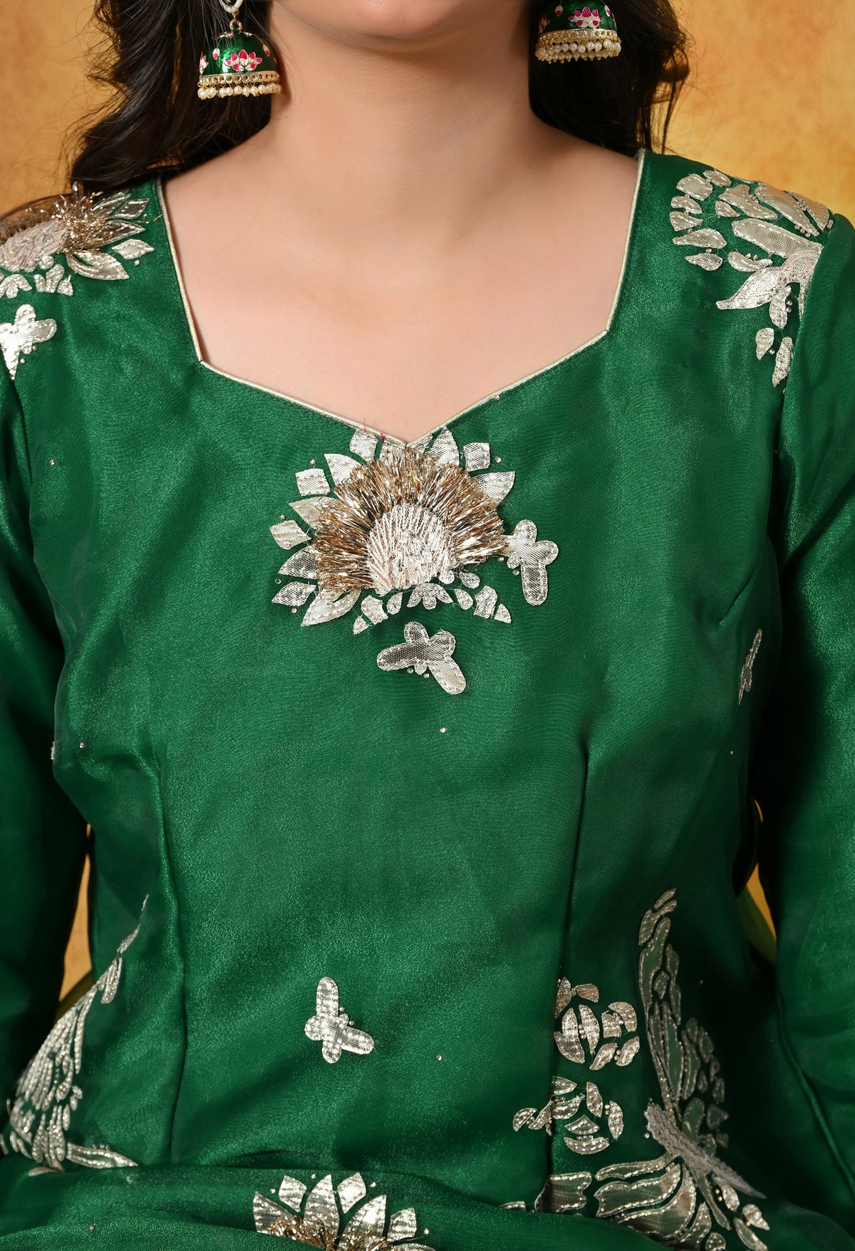 Green Gharara Set