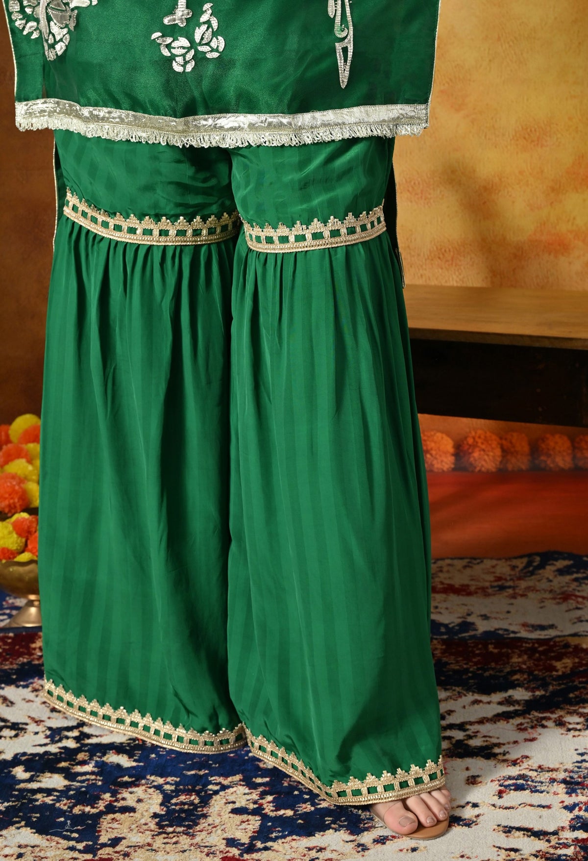 Stunning Green Gharara Set