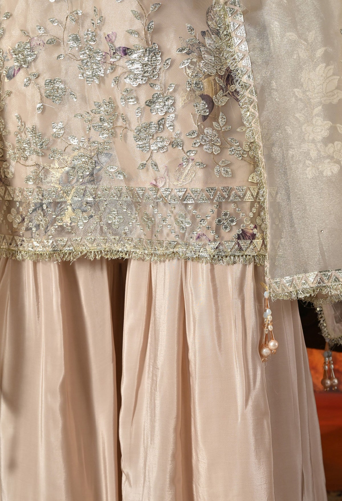 Royal Beige Gharara Set