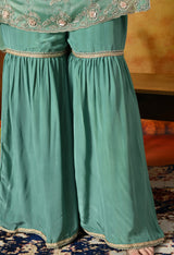 Radiate Mint Green Gharara Set