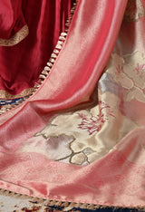 Brick Red and Purple Gharara Suit