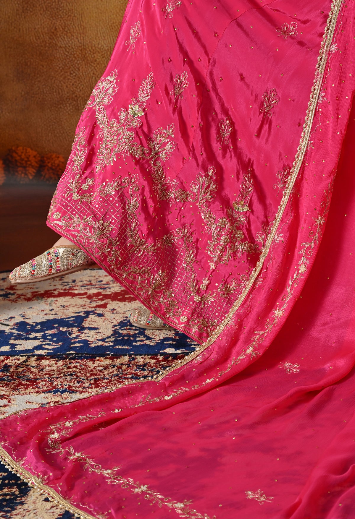 Glamourous Pink Anarkali Set