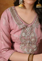 A Graceful Pink Sharara Set