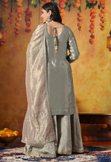Ehereal Sage Green Sharara Set
