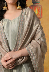 Ehereal Sage Green Sharara Set