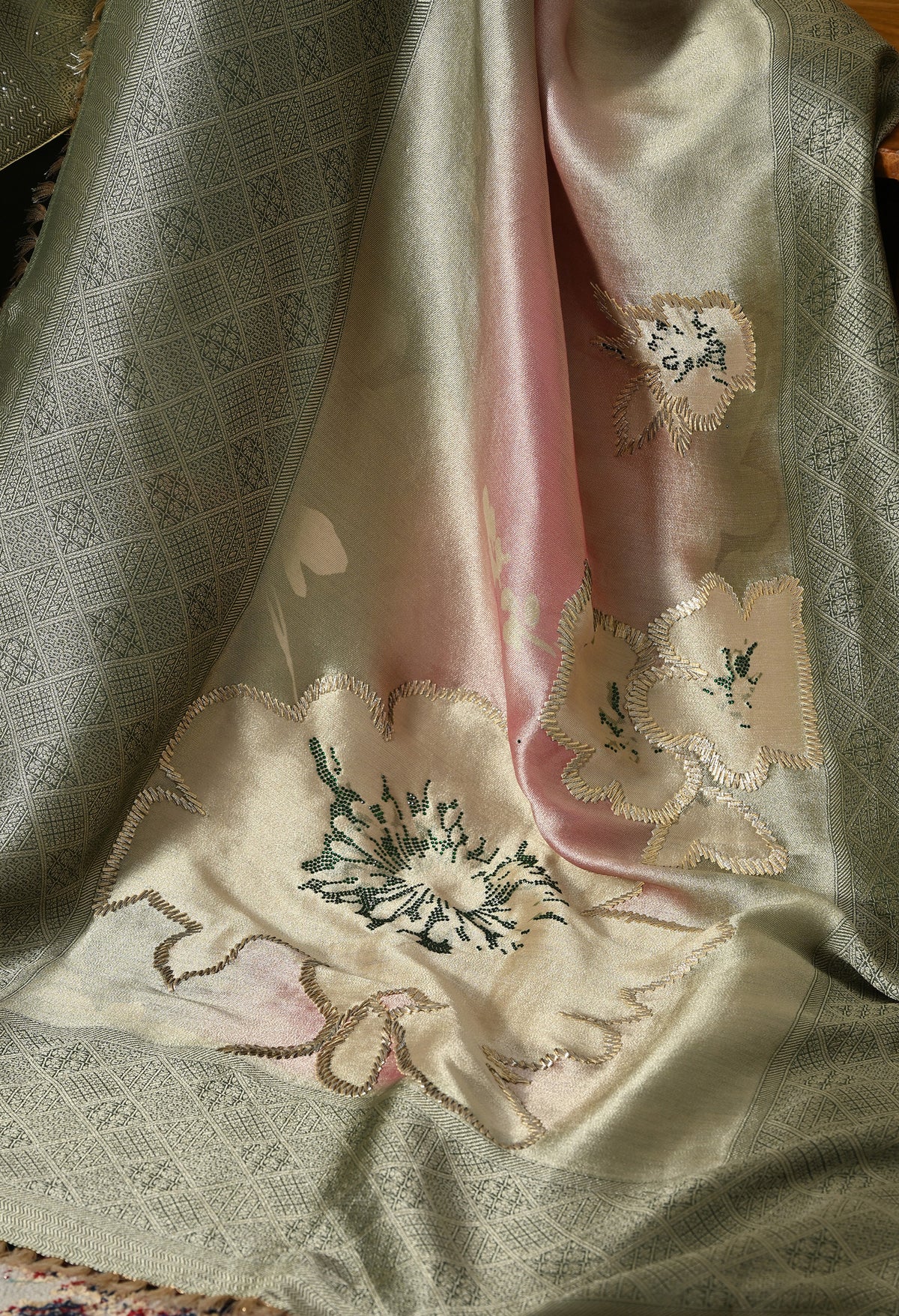 Vibrant Pink and Green Sharara Set