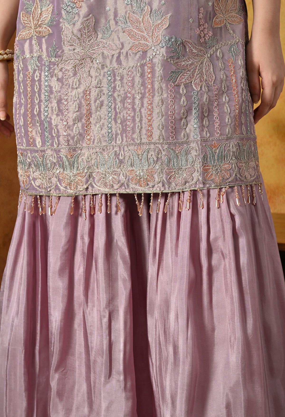 Timeless Pastel Lilac Gharara Set