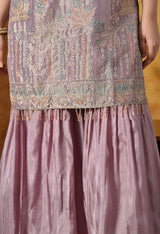 Timeless Pastel Lilac Gharara Set