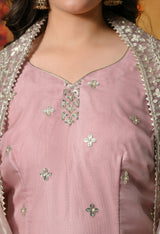 Blush Pink Gotta Sharara Set