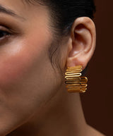 Golden Spiral Meadow Earrings