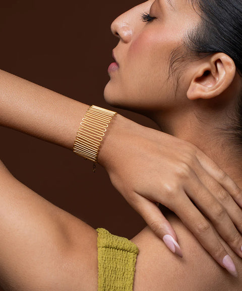 Golden Spiral Meadow Bracelet