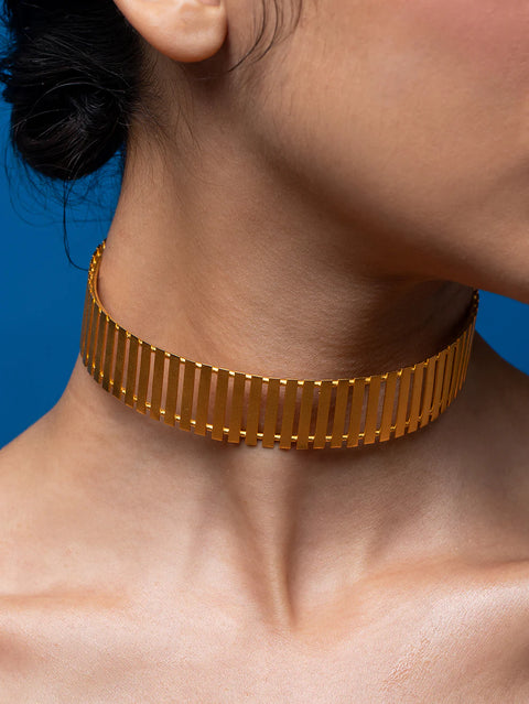 Golden Striped Fence Choker
