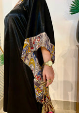 Raas Mashru Kalamkari Kaftan And Pants