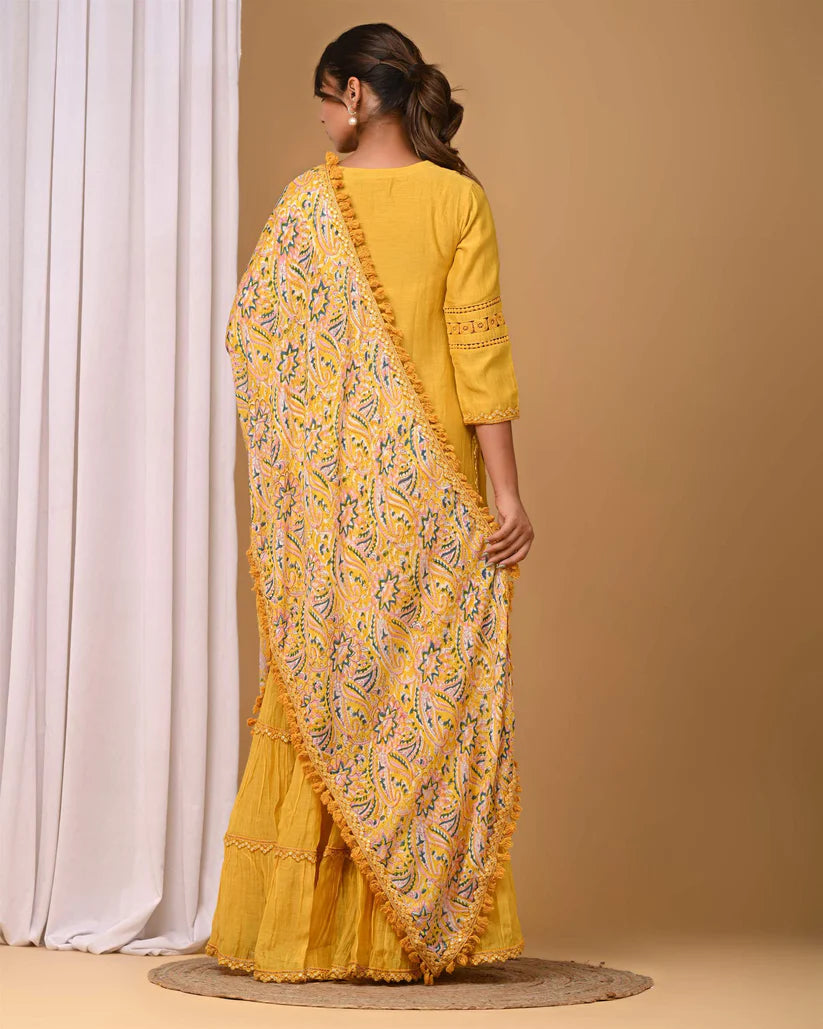 Yellow Gharara Set