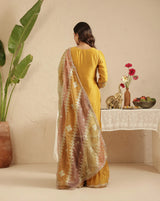 Dull Gold Gharara Set