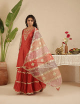Crimson Gharara Set