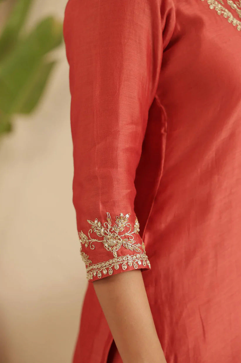 Crimson Gharara Set