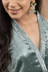Velvet Gharara Set