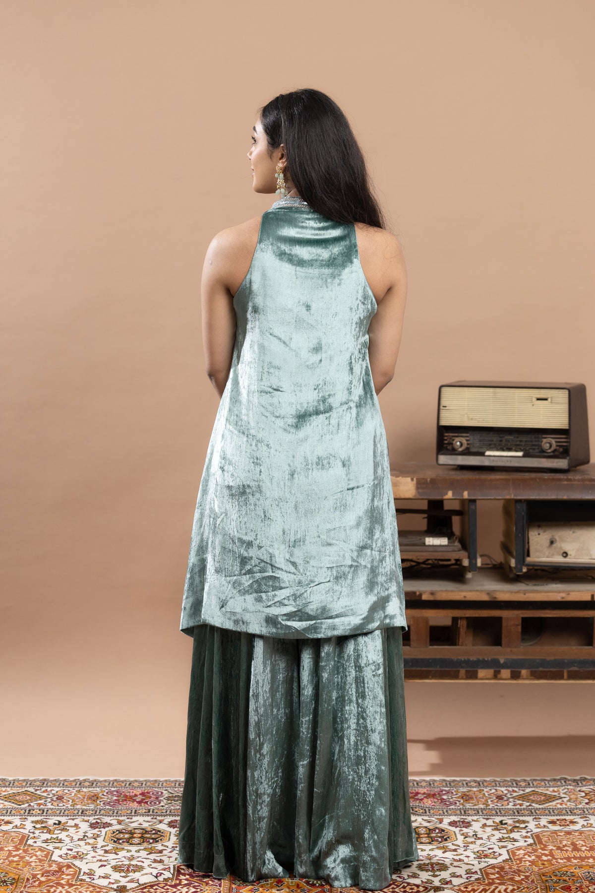 Velvet Gharara Set