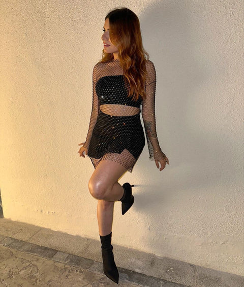 Mesh Diamond Dress