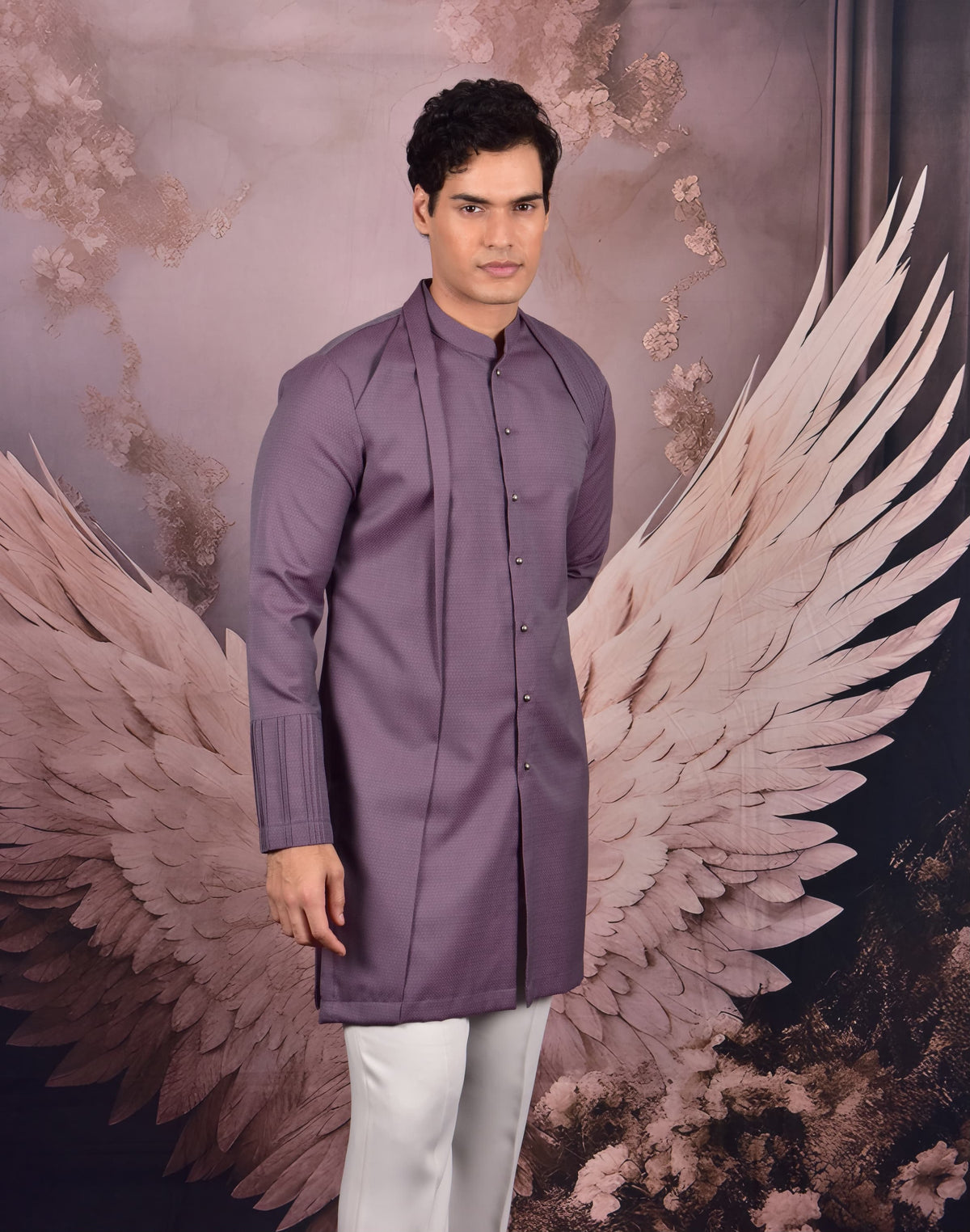 Lavender Pintuck Layer Kurta