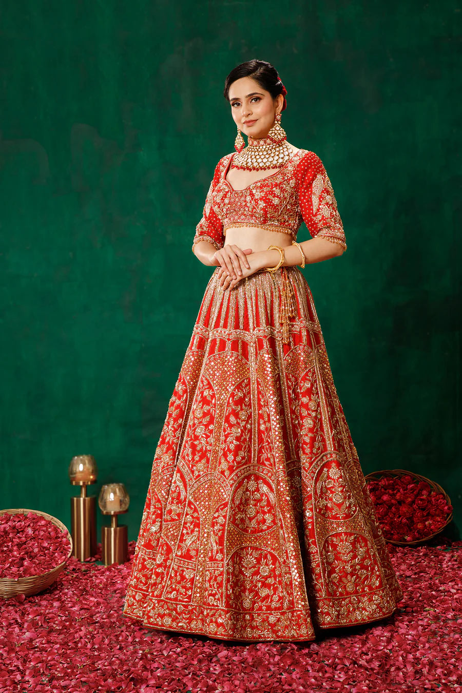 Red Lehenga Choli Set