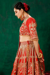 Red Lehenga Choli Set