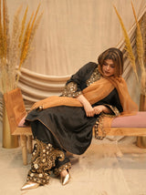 Mehar-E-Shaam Mashru Silk With Organza Dupatta