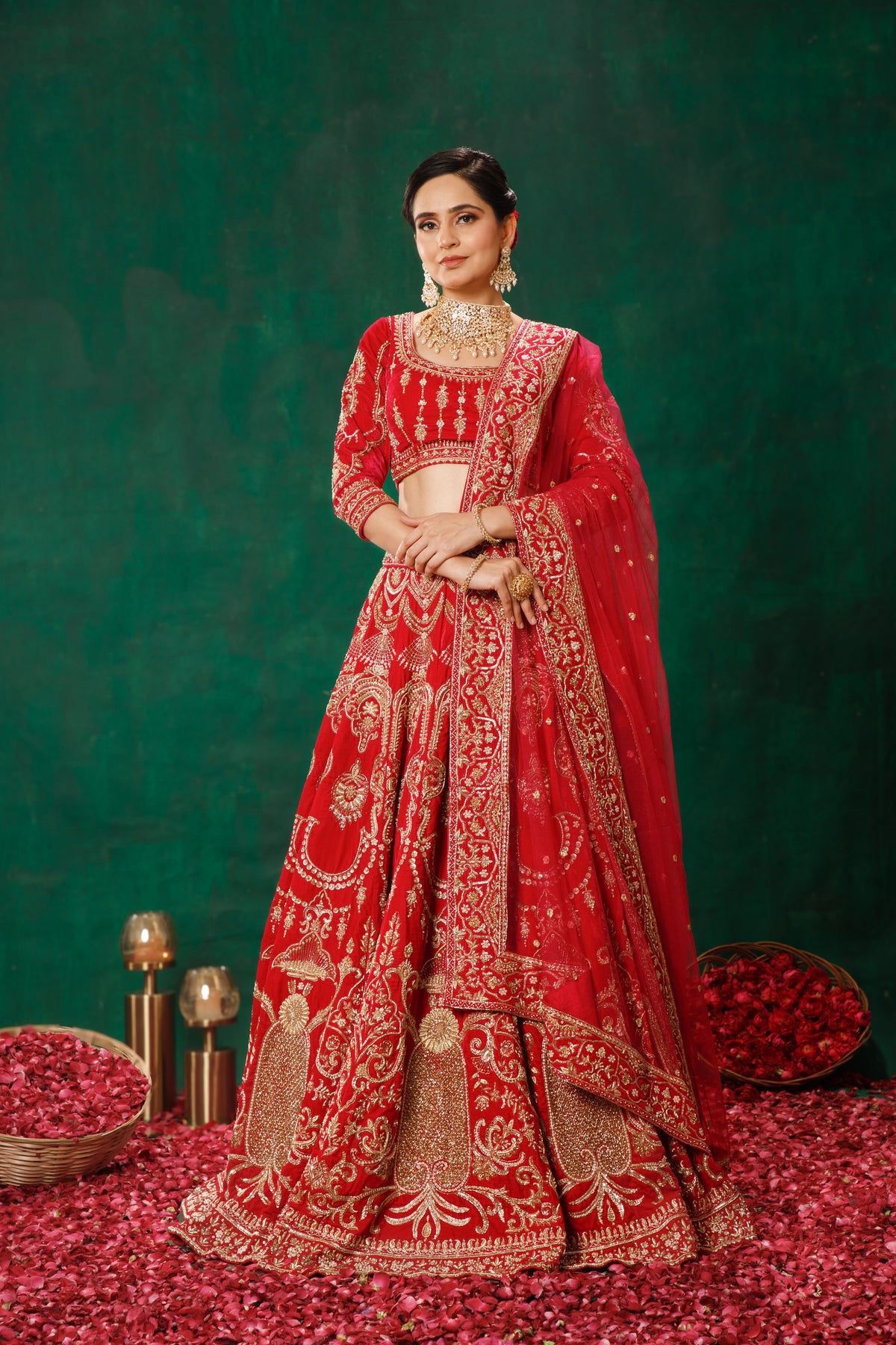 Royal Red Lehenga Choli Set