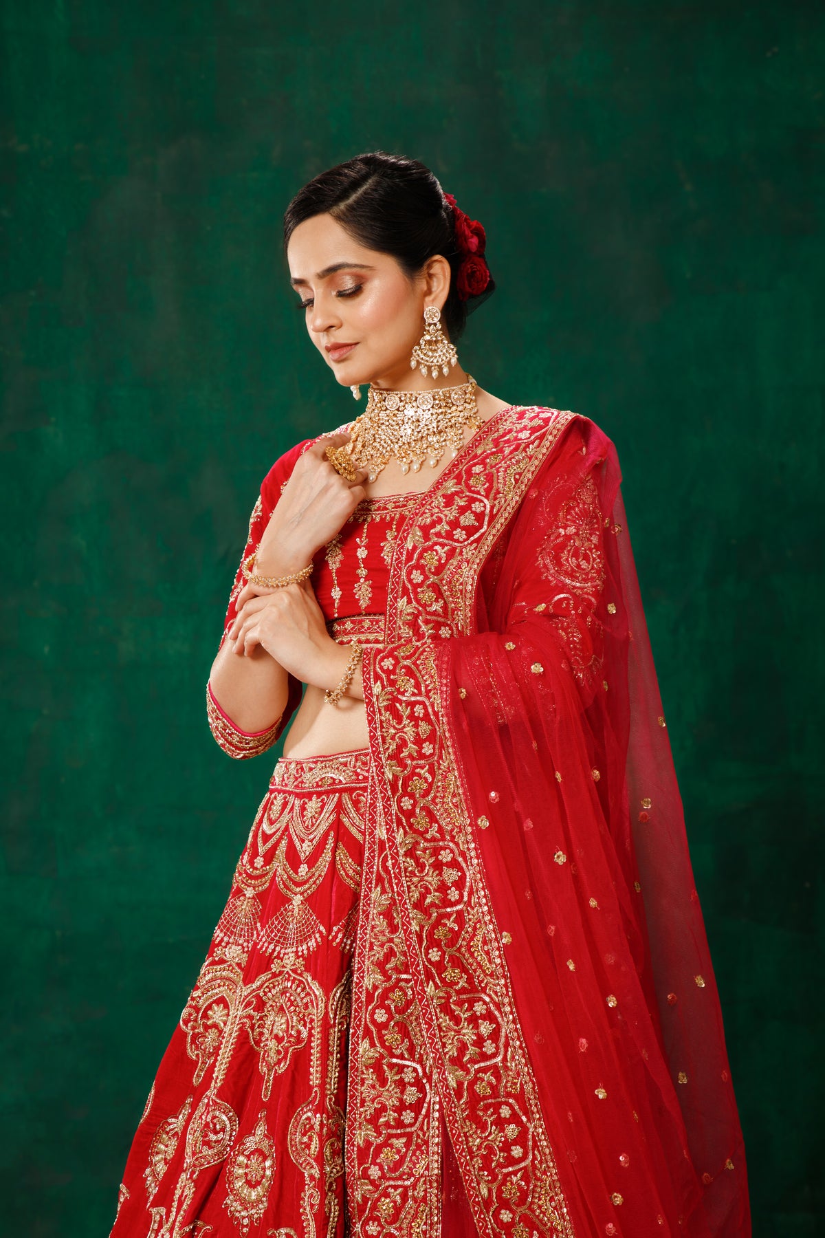 Royal Red Lehenga Choli Set