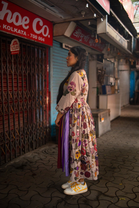 Multicolor Cotton Printed Dress