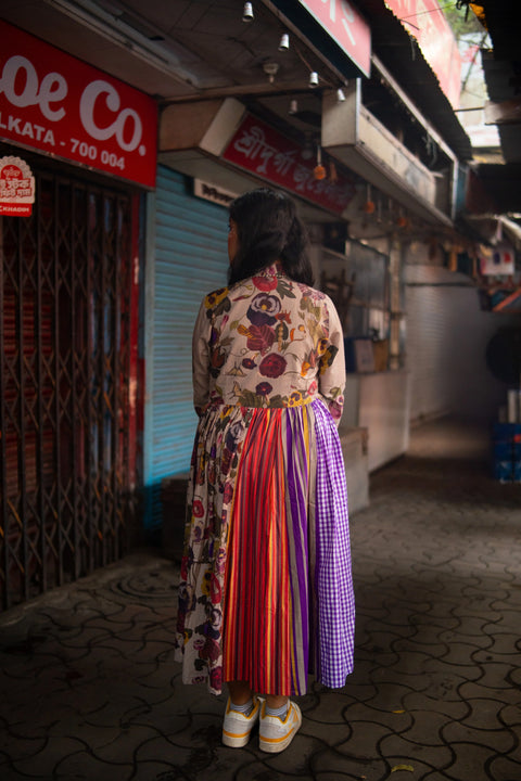 Multicolor Cotton Printed Dress