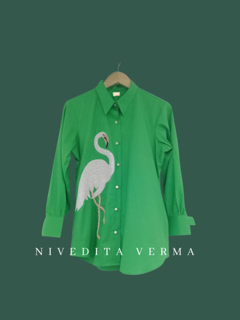 Flamingo Green Shirt