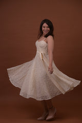 White Petal Corset Dress