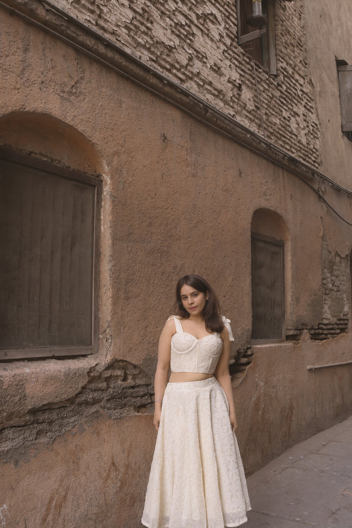 White Petal Corset Top