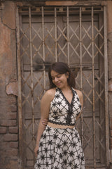 Black Cross Long Skirt