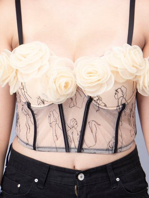 Floral Drama Bustier