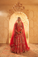 Maroon Embroidered Lehenga Set