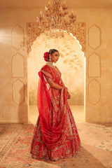 Maroon Embroidered Lehenga Set